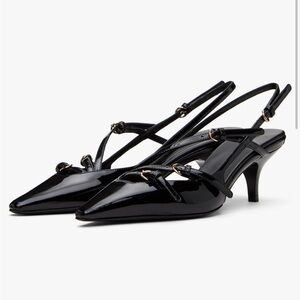 Slingback Strappy Kitten Heels